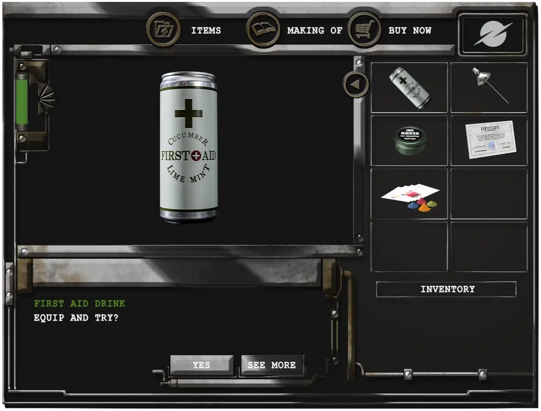 Resident Evil First Aid Drink -- Collector Box Inventory