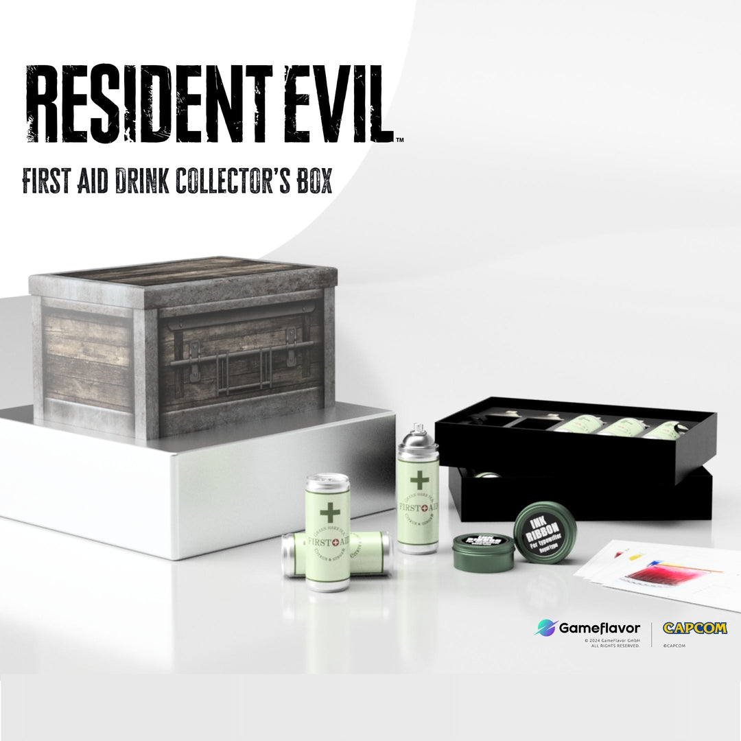 Resident Evil First Aid Drink Collector’s Box – GameFlavor