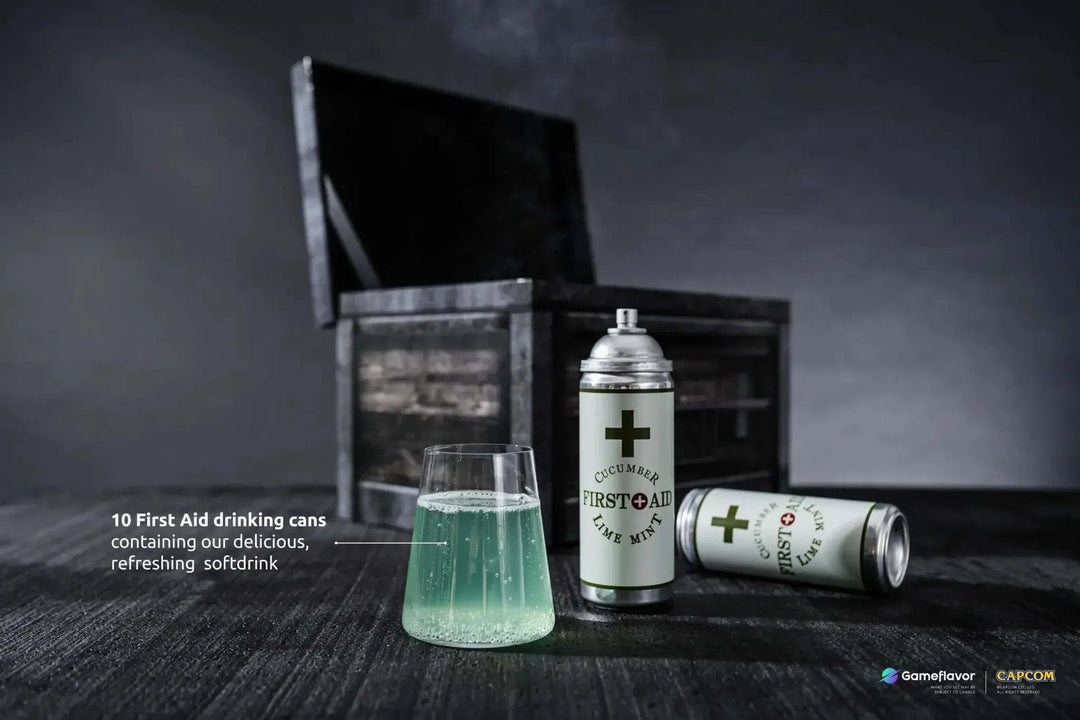 Resident Evil First Aid Drink - Limited Collector’s Box - GameFlavor