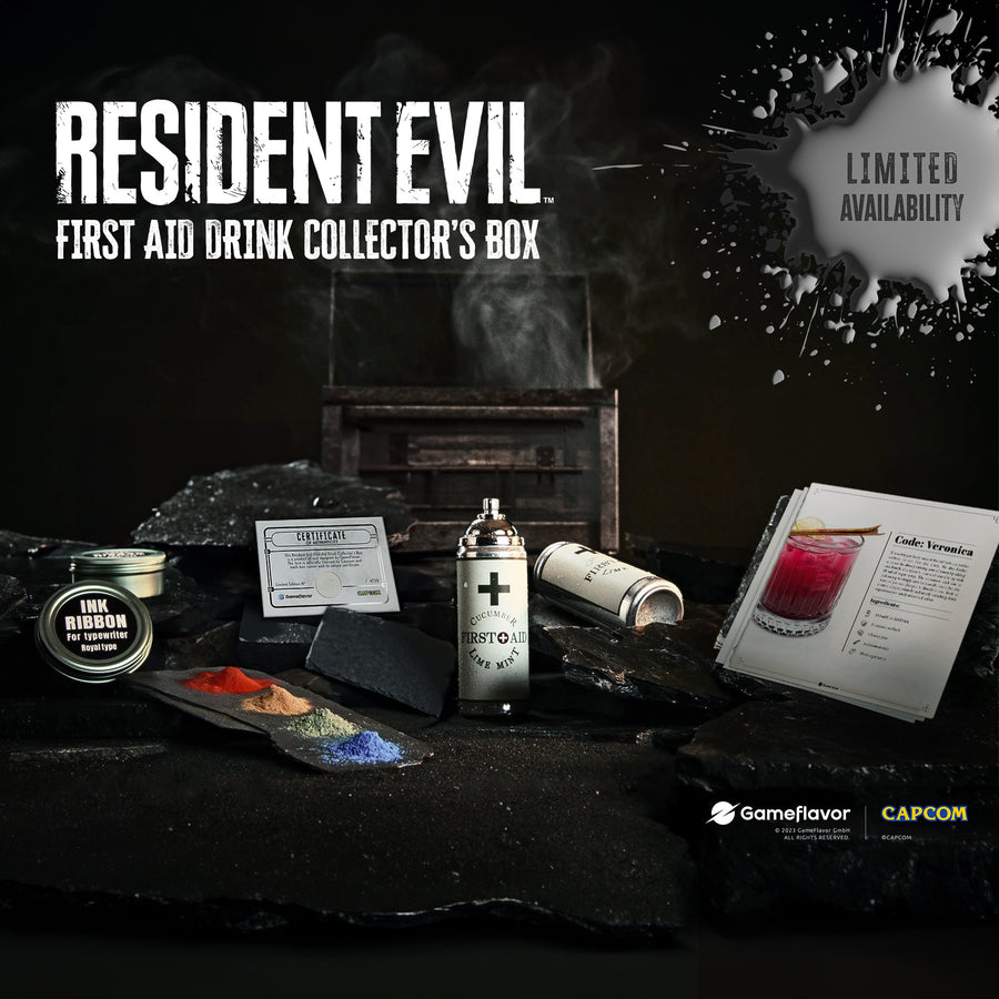 <b>Resident</b> <b>Evil</b> First Aid Drink Collectors Box.